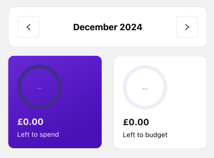 Screenshot showing the month switcher