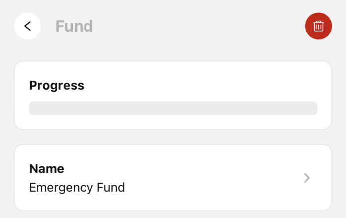 Screenshot showing deleting a fund